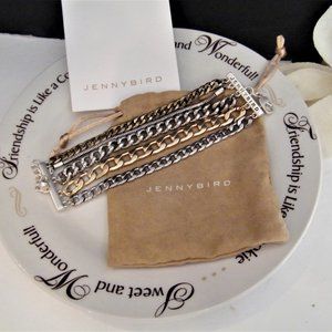 Jenny Bird Austin Cuff Mix Metals Stacked Bracelet